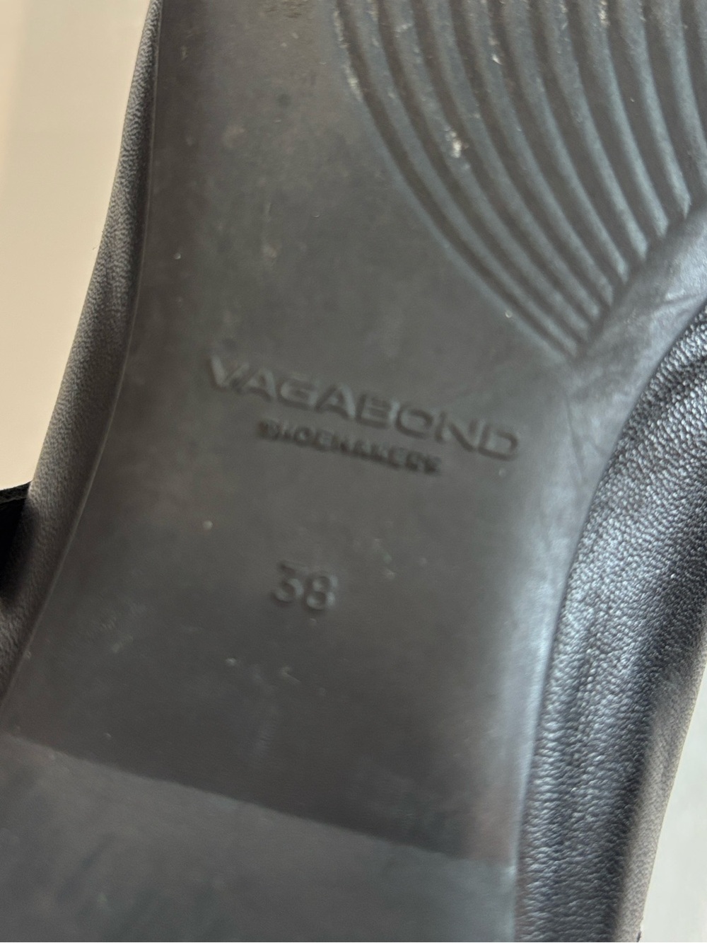 Vagabond Delia Black Leather Mary Jane Ballet Flats EU 38 Square Toe - Picture 16 of 16
